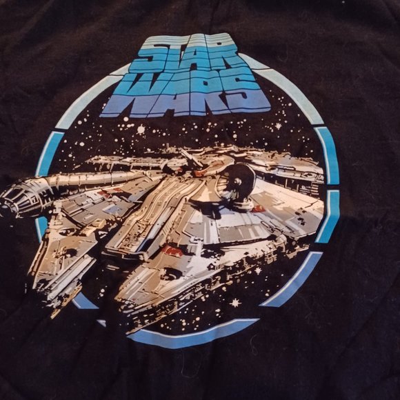 Star Wars Millennium Falcon Black T-Shirt Pre-Owned Size XL 2021 - Picture 3 of 8
